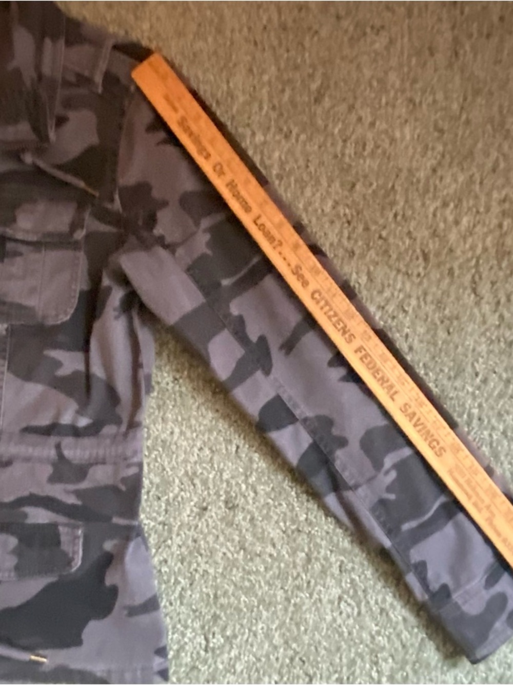 American Rag Grey Camo Utility Jacket Womens Size M - Picture 14 of 16